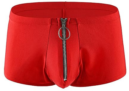 ROLAQDK Boxershorts Herren Schwarz Unterhosen Herren Baumwolle Männerslip Coole Herren Unterwäsche lockere Boxershorts Reißverschluss große Unterwäsche Unterhose Personalisiert Herren Unterhosen