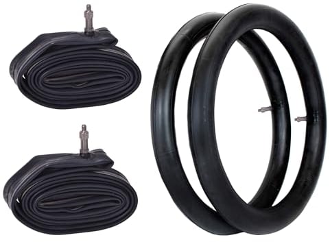 2X Fahrrad Schlauch 24 x 1,75/1,95 Zoll Ventil Dunlop Fahrradventil Blitzventil formgeheizt hochelastisch Mountainbike E-Bike