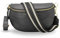 ADEL Bauchtasche Damen Echtleder Emma Gold Handgemachte Umhängetasche Crossbody Bag mit Optionalen Breiten Gemusterten Riemen Stylische Hüfttasche Made in Italy (Schwarz-Gold 4, Medium)