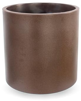 newgarden Fioriera decorativa rotonda ortensie per interni ed esterni. Altamente resistente ai raggi UV. Grande fioriera per fiori e piante realizzata in polietilene in Spagna. (50 cm, Bronzo)