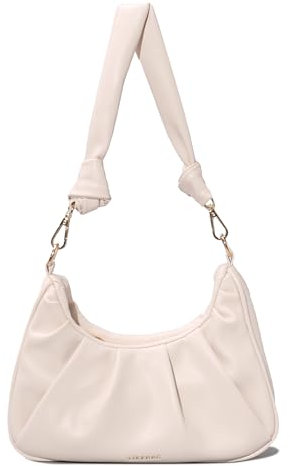 LIKEBAG Schultertaschen für Damen, niedliche Hobo-Tragetasche, Mini-Clutch, Geldbörse mit Reißverschluss, Beige