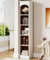 Tribesigns 180cm Corner Bookshelf, Tall Narrow bookcase with storage, 5 Tier Shelves Storage Cabinet Display Shelving Unit for Living Room, Home Office,Wooden Oak (1 PACK)