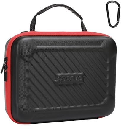 MOSISO Custodia Fotocamera Compatibile con Gopro Hero 12/11/10/9/8/7, Borsa Viaggio Rigida Compatibile con Akaso Ek7000/V50/Brave 4/7 Le/8, Custodia Eva con Maniglia e Moschettone per Action Cam, Nero