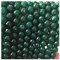 cortada facetada Cuentas de piedra natural Tinte suave Sección de esmeraldas verde oscuro Cuentas redondas sueltas for la fabricación de joyas Regalo de bricolaje Equilibrio Decoración de piedras prec