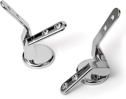 Marco Paul Toilet Seat Fittings, Stainless Steel Chrome Replacement Toilet seat Hinges Compatible with Most Toilet Seats - Universal Toilet seat Replacement Hinges with Fittings (Replacement Hinges)