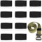 Bewudy Elastische Gürtelhalter, 10 Stück Elastische Gürtelschlaufen, Elastische Gürtelhalter Für Dienstgürtel Gürtel bleiben Schleifen Taktische Gürtelhalter Halter Band für 3,5-4cm Gürtel(schwarz)