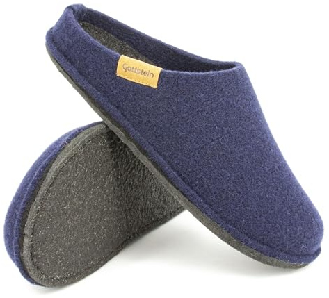 Gottstein Classic CO Pantoffel für Damen & Herren - Hausschuh aus 100% Schurwolle mit Komfort-Einlagesohle