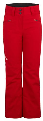 Ziener Kinder Alin Ski-Hose/Schnee-Hose | atmungsaktiv, wasserdicht, PFC frei, red Salsa stru, 140