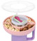 Kssvzz Snackschale Kompatibel mit Stanley Cup 40oz, Snack Teller mit Deckel Kompatibel mit Stanley Quencher 40oz Tumbler, Silikon Stanley Cup Zubehör mit 4 Fächern (Rosa)