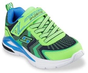 Skechers Boys' Tri-namics Work Shoes, Lime Black, 1 Little Kid