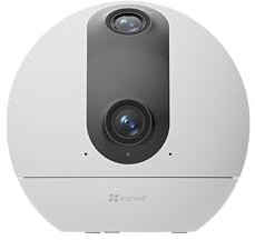 EZVIZ WLAN Überwachungskamera mit 2K+ Dual-Lens, 360° Innenkamera mit Personenerkennung und Auto-Track, 2-Wege-Audio mit Touch-Taste, Alexa Kamera unterstützt Dualband WLAN, C60p Dual Mix