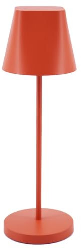 Unilux Ava Akku-LED-Lampe, Tisch-Leuchte, für den Außenbereich geeignet, IP 44, dimmbare Lichtintensität und Farbtemperatur, ziegelrot, Rot