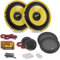 1 kit a 2 vie PLG8C diffusori da 8 20 cm 200 mm, 300 watt rms e 600 watt max, impedenza 4 ohm, con 2 woofer 2 tweeter e 2 crossover, colore giallo, 1 kit + griglie omaggio