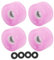 Hapivida 4-teiliges Skateboard Rad Set, 78A Härte PU ​​Durchscheinend Weich Cruiser Reifen Ersatz für Longboard, Pennyboard, Waveboard, Snakeboard Roller (Rosa)