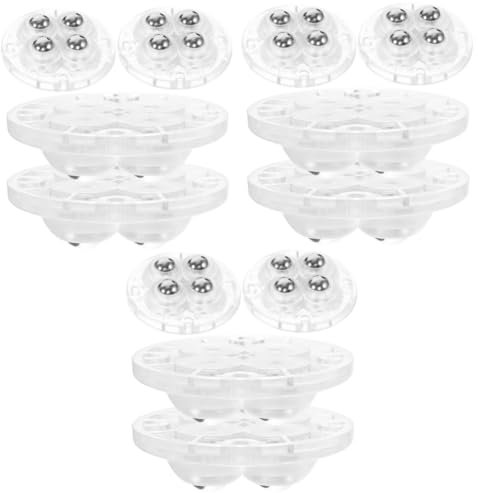 Cabilock 3 Sätze Klebendes Universalrad Klein Schwenken Behälter Lagerung Mülltonne Klebstoff Mini-lenkrollen Kleberäder Mini-schwenkräder Lenkrollen Selbstklebend Stahl 4 Stück * 3