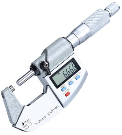 Ohulelks Digital Display 0.001mm Micrometer IP65 Waterproof Electronic Digital Caliper Gauge 25mm-50mm
