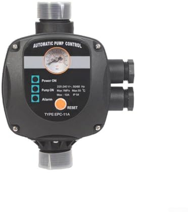 Jonikuper Vollautomatischer Wasser-Booster-Regler mit Durchflussschalter und Spannungsschutz, IP54 wasserdichtes ABS-Gehäuse für den Garten