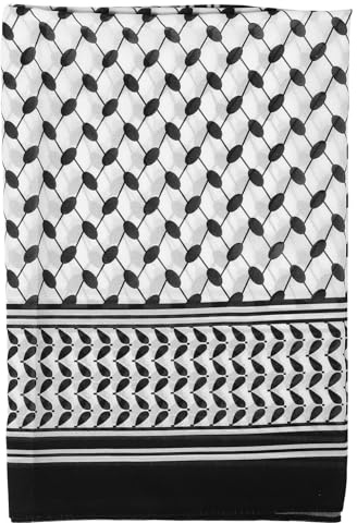 Toyvian Keffiyeh Palästinenser Schal Aus Chiffon Mit Arabischem Print Leicht Und Atmungsaktiv Als Kopftuch Halstuch Oder Schultertuch Für Reisen Partys Und Hochzeiten
