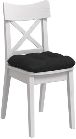 vidaXL Sitzkissen 4 STK. Stoff Schwarz 40 x 40 x 12 cm