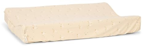 Little Dutch Wickelauflagenbezug - Abnehmbarer Bezug für Wickelauflage - Baby Überzug für Wickelunterlage aus Baumwolle - Wickelbezug für Wickeltisch - Little Goose - Newborn Naturals beige (50x70 cm)