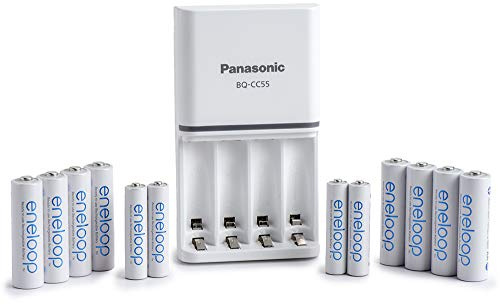 Eneloop Panasonic K-KJ55MC84CZ Power Pack; 8AA, 4AAA, and Advanced Battery 3 Hour Quick Charger