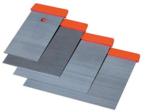 Japanspachtel Set I 4-teilig I Stahlspachtel Spachtel I Set à 5, 8, 10 und 12 cm breit I Lackierzubehör Lackieren Lack I Spachteln