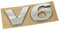 Volkswagen Original V6 Schriftzug Emblem Logo Zeichen chrom für VW Amarok 2H Facelift, Chromglanz, Metall, Fahrzeugembleme