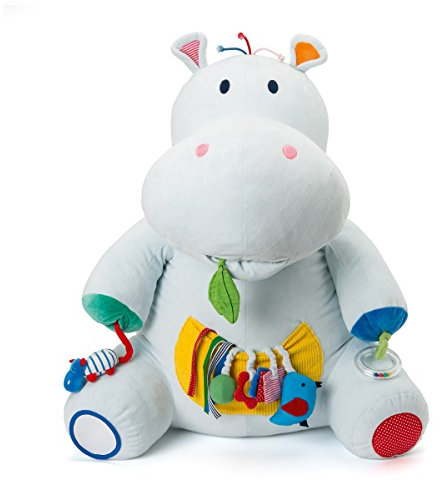 oxybul | Peluche géante d'activités Axel l'hippo | 3 Mois - 5 Ans
