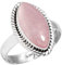 Jeweloporium 925 Silber Ringe für Frauen Größe 56(17.8) Rosa Rosenquarz Edelstein Solitär Silber Ringe Kostüm Schmuck