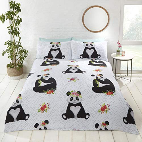 Rapport Panda Bettwäsche-Set mit lustigem Füllmaterial, mehrfarbig, Größe: King - 230 x 220 cm