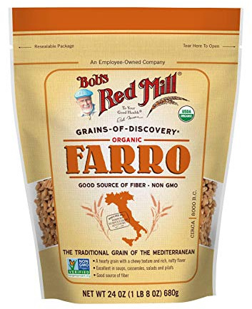 Bob's Red Mill Organic Farro Grain, 24oz (Pack of 1) - Non GMO, Vegan, Kosher