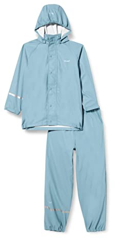 CeLaVi Basic Rainwear Set Giacca da Pioggia, Blu Fumo, 80 Bambino
