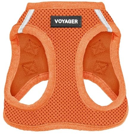 Voyager Step-In Air Hundegeschirr by Best Pet Supplies - All Weather Mesh Step in Vest Harness für kleine und mittlere Hunde, Orange, size L - Brust 45-52 cm