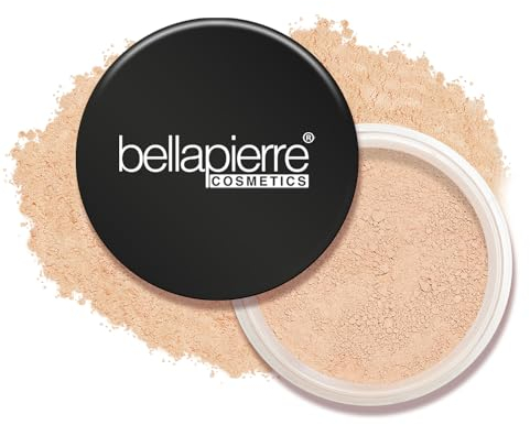 Bellapierre Loose Mineral Foundation SPF 15 – Pure Powder Base, Full Coverage Mineral Makeup, Matte Finishing & Setting, Lightweight, Talc-Free & Paraben-Free – 0.32 oz - Porcelain
