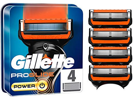 Gillette ProGlide Power Rasierklingen, 4 Ersatzklingen für Nassrasierer Herren mit 5-fach Klinge