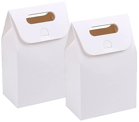 Papiertüten, 20 Stück Vintage Natürliche Kraftpapiertüte, Mini Geschenktüten, Vintage Kraft Papiertüte, Natürliche Kraftpapier Tüte, für Hochzeitsfest Geschenkverpackung Geschenk Süßigkeit (Weiß)