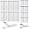 SONEER Picture Hanging Strip, 16-Pairs(32 Strips) Heavy Duty Hook and Loop Tape, No Nails Adhesive Strips, Double Sided Sticky Tape for Pictures, Frames, Wall, Floor, Plastic (93 * 19mm, 45 * 15mm)