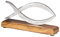 levandeo Aufsteller Fisch L13cm Metall Mango Holz Silber Natur Maritime Deko Christentum Meer Küstendeko Tischdeko