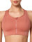 Yvette Starker Halt Sport BH Große Brüste mit Vorderverschluss Mesh Ringerrücken Ohne Bügel für Fitness Lauf, Rosa,M Große Größen
