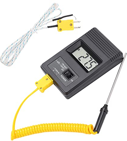 Nimomo K-Typ Digital Thermometer, -50-1300 °C Thermoelement Temperaturmessgerät Temperaturmesser mit fühler (-50-300℃), LCD digital Temperatur Messgerät für Industrie, Kühlschrank, Aquarium