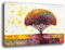 Quadro Moderno ALBERO della VITA Colori Astratto Quadri moderni soggiorno da Parete XXL grande Stampa su tela Canvas Decorazione Murale muro Arredo Camera da letto Cucina (50x70 cm, 5)