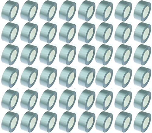 48 Rollen Gewebeband 50 m x 48 mm Silber/Grau - Panzerband Steinband Gaffa Tape Reparaturband