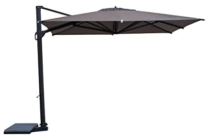 Maffei Art 209R Peter, sombrilla lateral retráctil rectangular 300 x 400, marco de color grafito, fabricado en Italia., topo, 3x4