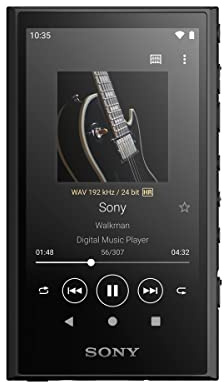 Sony NW-A306 Walkman 32GB Hi-Res Portable Digital Music Player with Android, up to 36 Hour Battery, Wi-Fi & Bluetooth and USB Type-C – Black NW-A306/B, Black