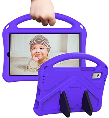Tading Kids Case for 9 Inch Lenovo Tab M9 2023 Released Tablet, Children Friendly EVA Foam Protective Stand Handle Cover for Lenovo M9 9 Tablet - Purple