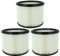 vhbw 3x Filterelement kompatibel mit Nilfisk ST 20, ST 25, ST 35 E, turbo SSR, turbo XL Nass-/Trockensauger - Feinstaubfilter, Papier/Gummi