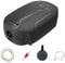 Mini Silent Aquarium Air Pump Waterproof Portable USB plug Type-c charge 5v battery operated fish tank air stone rechargeable (Black,2W)