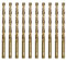 SALI Cobalt Drill Bit Set 10Pcs 5mm M35 High Speed Steel Jobber Drill Bit Kit (HSS) Twist Drill Bits for Hardened Metal, Stainless Steel, Cast Iron, Wood and Plastic, with Index Storage Case