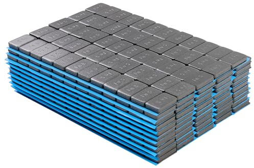 HASKYY Pesos de equilibrio, peso adhesivo, 3 kg, 50 barritas de 12 x 5 g, barritas adhesivas antracita con borde de rasgado, galvanizado y recubierto de plástico