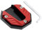 JNNJ Motorrad Ständerverlängerung, Motorrad Seitenständer Kickständer Seitenständervergrößerungsplatte CNC Aluminium Pad, Verschleißfest Motorradzubehör(Rot)